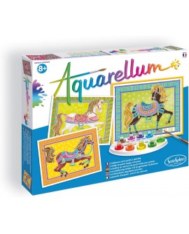Aquarellum chevaux en parade