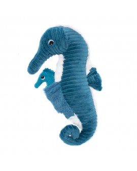 Papadou Hippocampe papa/bébé bleu