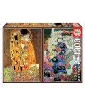 2×1000 Le Baiser + La Vierge, Gustav Klimt