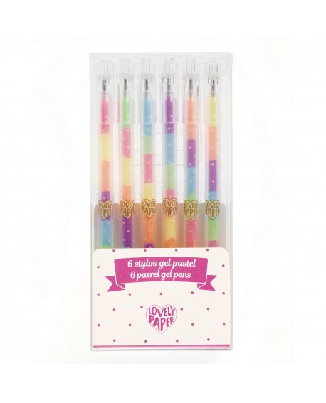 stylos -6 stylos gel pastel