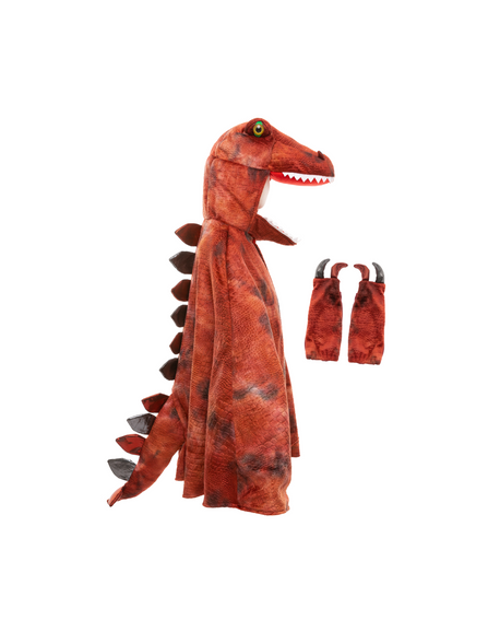 Cape de T-Rex  Grandasaurus avec griffes, rouge/noir, taille US 4-6