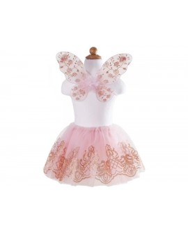 Set Jupe & Ailes de luxe, or rose, taille  4-7 ans