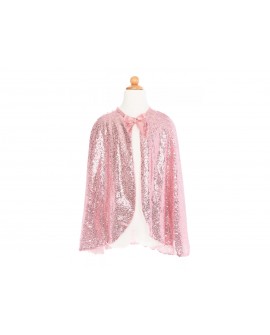 Cape sequins roses, taille  5-6 ans