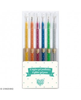 6 stylos gel fluo