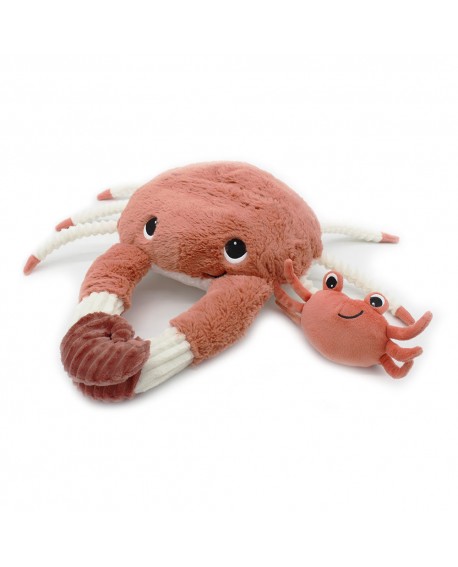 Cassecou le crabe maman et bébé terracotta