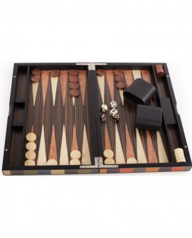 Backgammon marqueté Arlequin 38cm