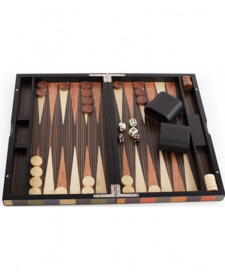 Backgammon marqueté Arlequin 38cm