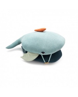 coussin grande baleine bleue