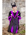 Robe maléfique avec coiffe, taille  5-6 ans