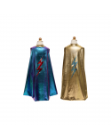 Cape de super-héros brillante, réversible, taille 5-6 ans