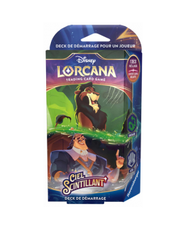 Disney Lorcana Ciel scintillant deck de demarrage Scar et Kronk
