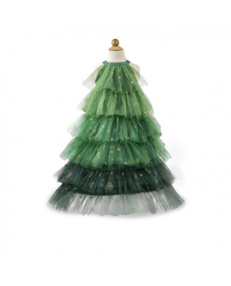 Christmas Tree Dress with Headpiece 5-6