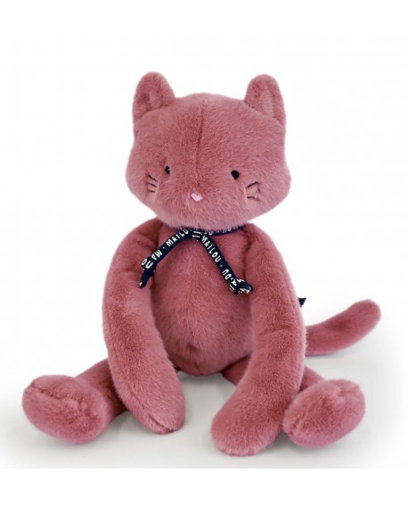 CHAT Méloé 37 cm - poudre de rose