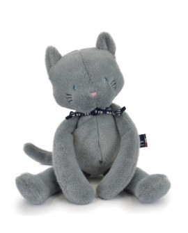Chat Méloé 37cm - Bleu Gris