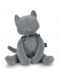 Chat Méloé 37cm - Bleu Gris