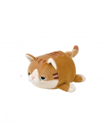 Peluche nemu nemu - MUGI - Chat Brun - Taille S - 11 cm