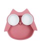 Assiette Compartimentée Hibou fushia