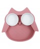 Assiette Compartimentée Hibou fushia