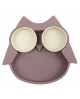 Assiette Compartimentée Hibou lilas