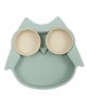 Assiette Compartimentée Hibou menthe