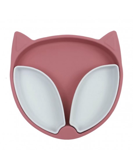 Assiette Compartimentée renard fushia