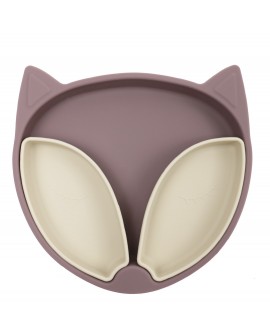 Assiette Compartimentée renard lilas