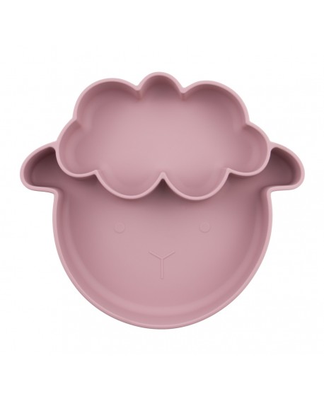 Assiette Compartimentée Mouton rose foncé