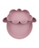 Assiette Compartimentée Mouton rose foncé