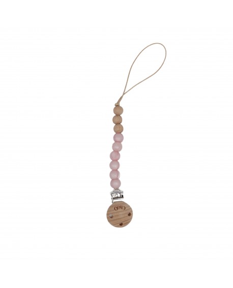 Attache - Tétine rose nacré