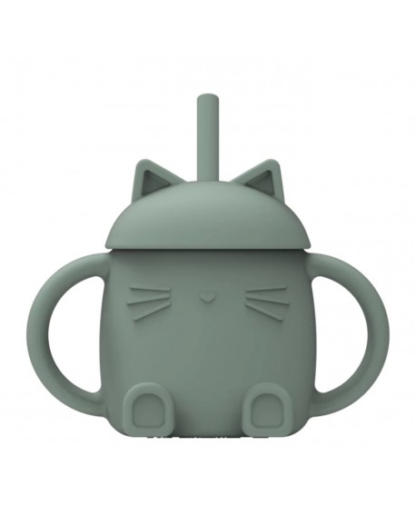 Tasse avec Paille Chatty kaki