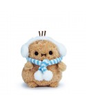Mini sitting plush toy - Frosty- Blue scarf Ricespud
