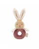 Mon doux hochet lapin bordeaux
