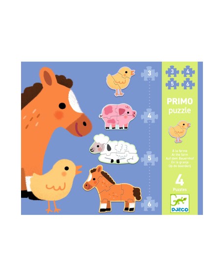 Puzzles Primo - À la ferme 3, 4, 5 et 6 pièces