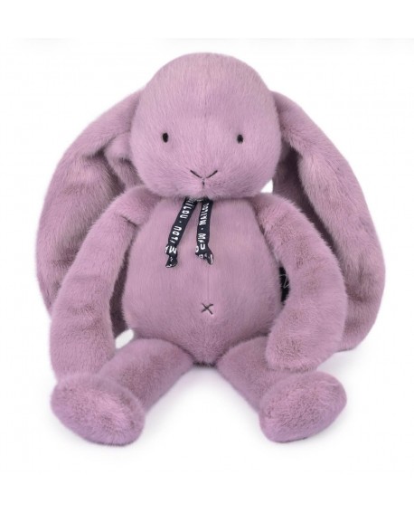 Lapin Méloé 37cm - parme guimauve