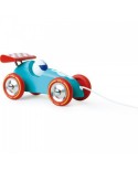 voiture courses turquoise-rouge