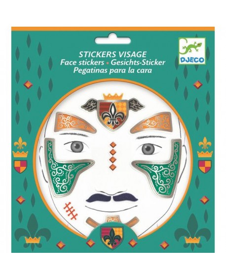 stickers visages - chevalier - DJECO